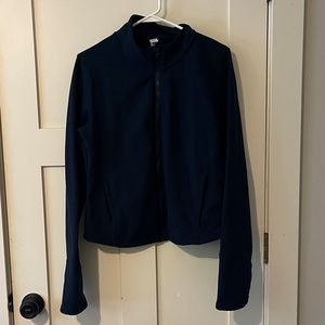 Yogalicious Navy Athletic Zip-Up Sweatshirt Size XXL